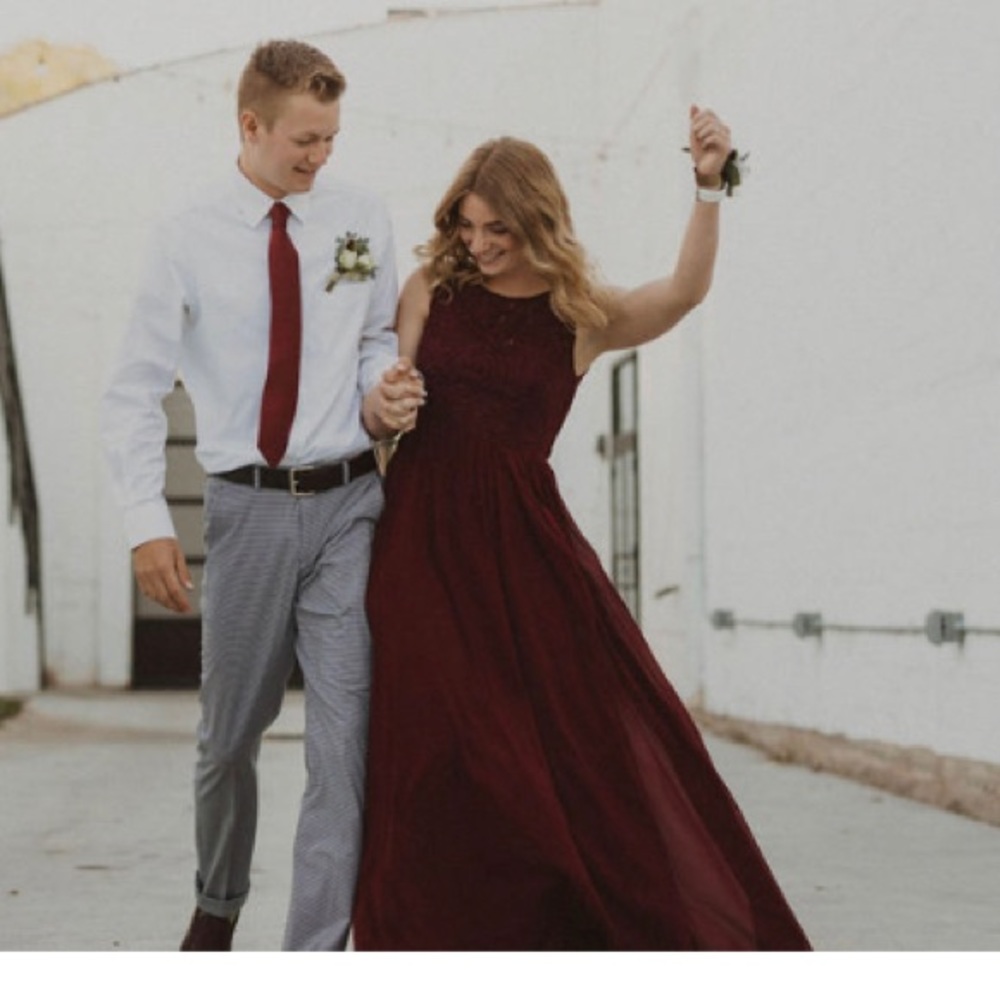 Maroon homecoming dress